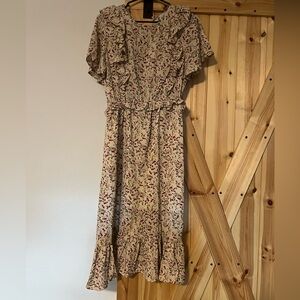 Baltic born floral dress, cream